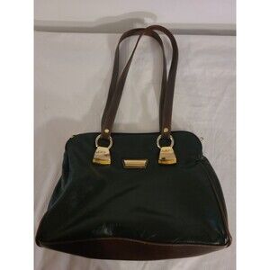 Vintage Capezio Shoulder Bag Black & Brown Handbag Purse Gold Hardware Soft